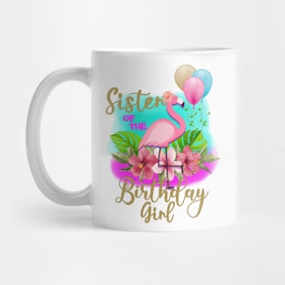 sister of the birthday girl Flamingo Mug